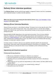 The work requires knowledge of methods and procedures related to the receipt, storage, and requisitions of supplies and materials, and supervisory techniques, personnel policies, and. Delivery Driver Interview Questions Truck Driver Interview