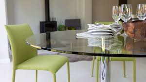 naro 2 seater round glass dining table