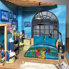 Loisirs Creatifs Puzzle En Bois Maison Miniature Maison De Poupee Diy Cadeau A Faire Soi Meme Maison Miniature Miniatures Pour Maison De Poupee Maison