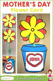 It's easier to greet her on twitter, but making a mother's this makes one of the best homemade mother's day cards for kids to make. Mother S Day Craft Activity Students Can Make A Lovely Flower Craft For Their Mothers With This F Flower Crafts Elementary Special Education Activities Crafts