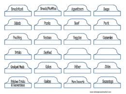 Home Office Free Printable Binder Divider Tabs Image Gallery Photonesta Recipe Book Diy Cookbook Template Recipe Binder Template