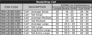 Solaris Readywrap Size Chart Best Picture Of Chart