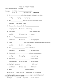 Future Tenses Multiple Choice Future Tense Tenses Multiple Choice