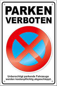 Die kostenlosen vorlagen von avery zweckform entsprechen den gesetzlichen vorgaben für verbotszeichen. Premium Parkverbotsschild Parken Verboten Ps04 Inkl Locher Schrauben Parkverbot Schild Amazon De Baumarkt