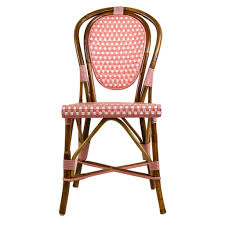 Pink And White Mediterranean Bistro Chair E Mediterranean Decor Patio Furnishings Outdoor Patio Furniture Sets