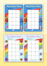 twinkl resources my sticker chart printable resources