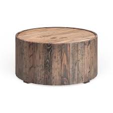 I put casters on it so i can move it. Carbon Loft Horace Rustic Reclaimed Pine Round Coffee Table With Casters Overstock 21507908