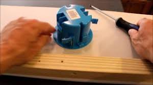 4 inch round fan/fixture box, depth: Explanation Old Work Ceiling Electrical Box For Pendant Or Led Lights Youtube