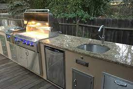 Maintenance outdoor kitchen sink, sensitive outdoor kitchen sink such as acrylic and fiberglass require mild detergents, while stainless steel is much harder to stain. Caring For Outdoor Kitchen Sinks Best Practices