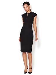 Emma Split Crewneck Sheath Dress By Lrk At Gilt Sheath Dresses Work Lil Black Dress Black Sheath Dress
