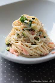 Zucchini Lachs Spaghetti Schatze Aus Meiner Kuche Lachs Spaghetti Rezept Lachs Spaghetti Rezepte