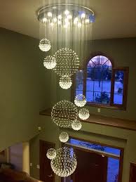 Luxury Solar System Spiral Raindrop Chandelier Sofary Lighting Chandelier Stairs Design Interior Chandelier In Living Room