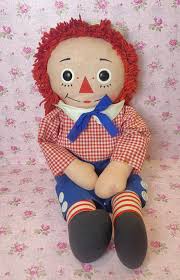 Vintage Large Raggedy Andy Plush Doll Primitive Long Legs 1970s Ann Boy  Doll