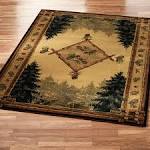Wildlife Accent Rugs, Rustic Area Rugs - Pine Cone Decor