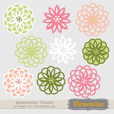 Flower Clip Art Images Royalty Free Images Watermelon Etsy Flower Clipart Clip Art Art Images