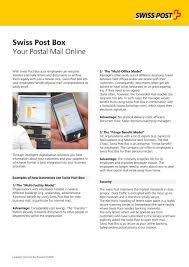 Use apria's automated phone system, available 24 hours a day. Swiss Post Box Your Postal Mail Online