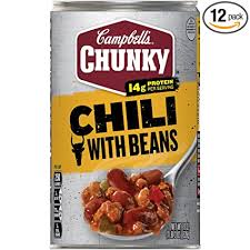 1 whole cooked skinless chicken breast, cubed. Amazon Com Campbell S Chunky Chili With Beans 19 Oz Can Pack Of 12 Chili Soups Grocery Gourmet Food