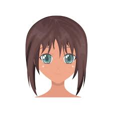 Vektor-Anime-Charaktere. Anime-Mädchen auf Japanisch. Anime-Stil,  gezeichnete Vektorgrafik. 8127297 Vektor Kunst bei Vecteezy