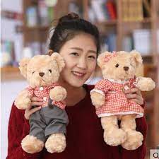 30cm Lovely Bear Boys Girls Small Cute Teddy Bear Wedding Couple Plush Kid Soft Toy Huggable Doll Children Newyear Birthday Gi Bear Wedding Teddy Bear Boy Doll