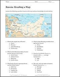 Russia Free Printable Map Worksheet Student Handouts Geography Worksheets Geography Activities Social Studies Worksheets