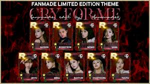 🎵 cry for me 🎵. Fanmade Twice Cry For Me Fanmade Limited Edition Theme Superstarjypnation