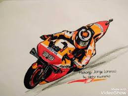 Menggambar itu mudah dan menyenangkan, ayo menggambar. Wow Keren Menggambar Motogp Jorge Lorenzo Repsol Honda By Heru Youtube