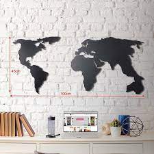 Descubra a melhor forma de comprar online. Escultura De Parede A Laser Mapa Mundi Love Decor Escultura Trofeu De Parede Magazine Luiza