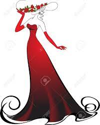 Woman In Gloves And An Elegant Long Red Dress Long Red Dress Red Hat Ladies Red Dress