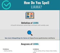 To learn more about camel and different components in camel. Correct Spelling For Liama Infographic Spellchecker Net