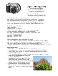 Digital Camera Basic Vocabulary W2014 S Form