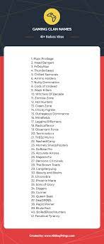 Clan Names 500 Short And Clever Gaming Clan Name Ideas In 2021 Clan Gaming Clan Names Ideas Names