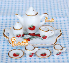 Juego De Té De Cerámica Miniatura Para Casa De Muñecas/8 Con Oro/fruta  Dc006b - Buy Juegos De Té Y Café,Vajilla De Muñeca,Juego De Café De  Porcelana Product on Alibaba.com