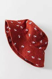 Embroidered Corduroy Bucket Hat Urban Outfitters Aesthetic Hats Hat Embroidery Bucket Hat Fashion