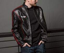 Mass Effect N7 Leather Jacket Leather Jacket Jackets Mass Effect