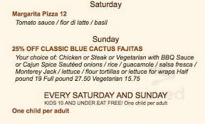 2 sq by ward market, ottawa, on k1n 7a1, kanada. Blue Cactus Bar And Grill Menu In Ottawa Ontario Canada