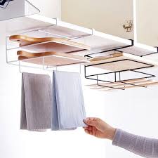 Shelves are often spaced too far apart, leaving wasted space. Just 19 02 Buy Hanging Shelf Cabinet Storage Rack For Kitchenware Online Shopping At Kitchen Organizer Rack Kitchen Organization Diy Kitchen Cabinet Shelves