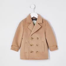 Buy river island overcoat in camel at asos. Mini Boys Camel Wool Peacoat River Island