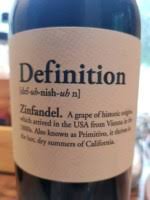 2016 Definition Zinfandel Wine Info