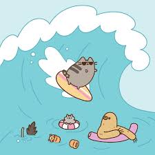 Summer Kawaii Pusheen Wallpaper Novocom Top