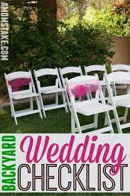Diy Backyard Wedding Checklist A Mom S Take Diy Backyard Wedding Wedding Checklist Backyard Wedding