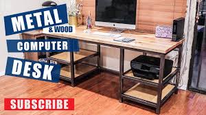 Well, you take all of your computer components and shove them into your desk, negating the need for a computer case. Metal Wood Computer Desk Build Jimbos Garage Youtube