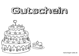 Auf der vorderseite ist eine illustration mit blumen und blättern und der titel dein gutschein zum geburtstag. Great Birthday Voucher Free Coloring Pages