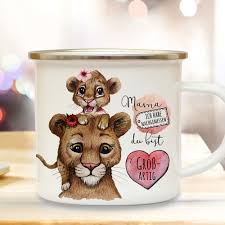 Emaille Becher Camping Tasse Lowe Lowenmama Mama Mit Tochter Spruch Mama Du Bist Grossartig Kaffeetasse Geschenk Muttertag Eb515 Wandtattoos Elfentur Tassen