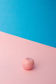 Art Light Wall Blue Pink Apple Fruit Abstract Table Object Aesthetic Pink And Blue Aesthetics Blue And Pink Warna Fotografi Seni Objek Gambar