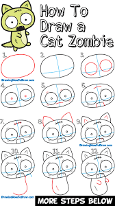 How to draw a cartoon demon easy step by step for kids. How To Draw A Cat Zombie For Halloween Easy Step By Step Drawing Tutorial For Kids Beginners How To Draw Step By Step Drawing Tutorials