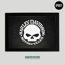 Jual Ip507 Poster Hiasan Dinding Harley Davidson Skull Logo 45x30cm Kab Bandung Indoposter Tokopedia Harley Davidson Poster Hiasan