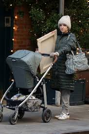 Anna Kendrick Seen While Filming A Scene With A Baby Stroller For Love Life In The