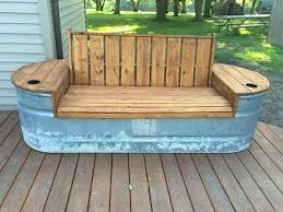Horse Water Tank Now Bench So Cute Would Hinge The Seat So You Could Make It A Cooler Or Storage Rustic Furniture Design Rustic Furniture Woodworking Bench