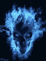 A cool blue and dark red nike. Flame Skull Gifs Tenor