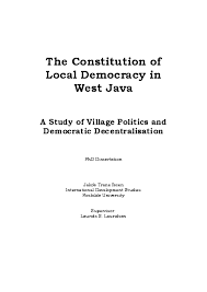 Refleksi dan tantangan kedepan arie sujito sosiolog ugm; Pdf The Constitution Of Local Democracy In West Java A Study Of Village Politics And Democratic Decentralisation Jakob Trane Ibsen Academia Edu